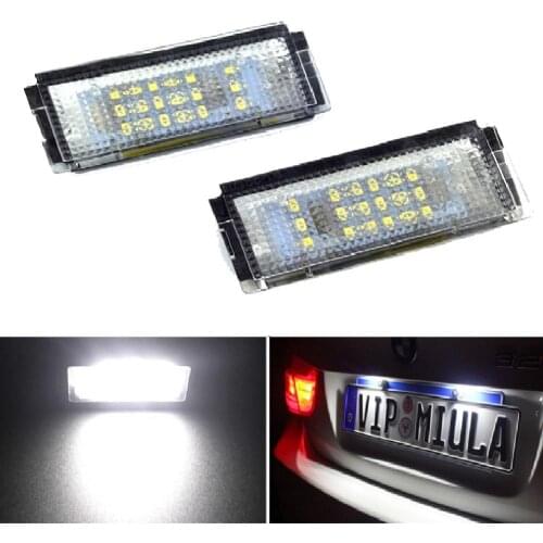 2 PCS White 18 SMD LED License Plate Lights Car Number Lamps Bulbs for BMW E46 4D (98-03)