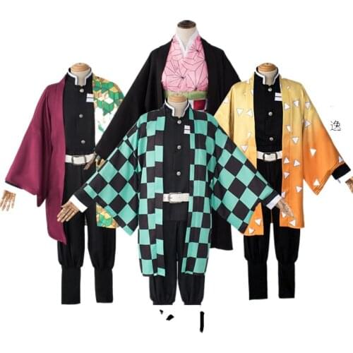 Cosplay Kimetsu No Yaiba Demon Slayer Costume Kamado Tanjirou Nezuko Agatsuma Zenitsu Tomioka Giyuu Muzan Cosplay Anime