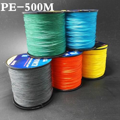 500M Germen Quality Max Power Series 4 Strands Super Strong Japan Multifilament PE Braided Fishing Line 10 20 30 40 60 90LB