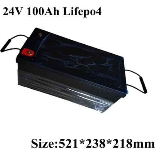 Poweful 24V 100Ah 120Ah 150Ah Lifepo4 Lithium Battery Pack for Electric Tricycle Fishing Boat Solar Energy+10A Charger