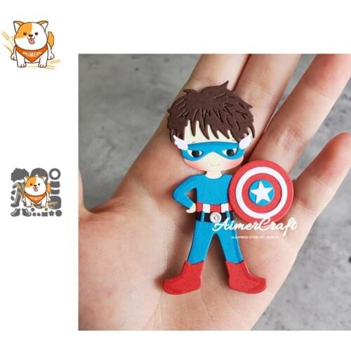 Superhero Boy Girl Metal Cutting Dies Mold Knife Scrapbooking Stencil DIY Embossing Craft Die Cuts Card Making New Dies For 2020