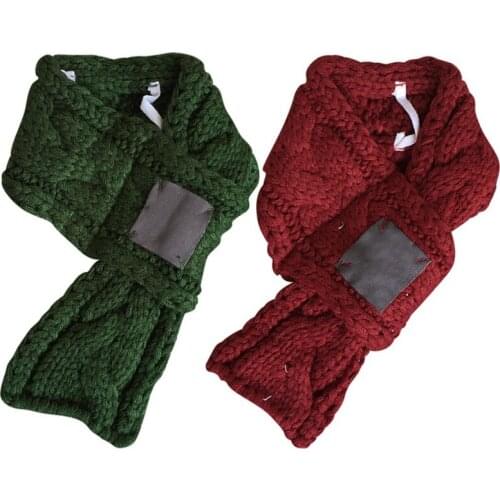 Pet Fashion Christmas Knit Scarf Cat Dog Scarf Winter Warm Pet Supplies Red Green Pet Clothes Accessories