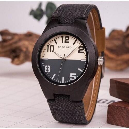 BOBO BIRD Wood Watch Men Women Lover Quartz Movement Wristwatch Causal Sport Stylish Timepiece Gift to Boy friend Girl friend