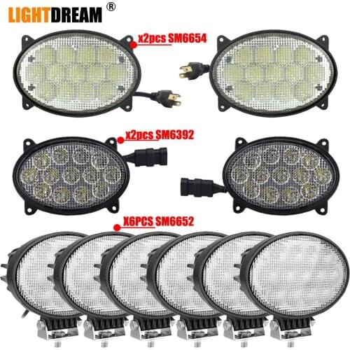Complete LED Light Kit For John Deere Tractors 8120, 8220, 8320, 8420, 8520, 9120, 9220, 9320, 9420, 9520, 9620 10pcs 598W led