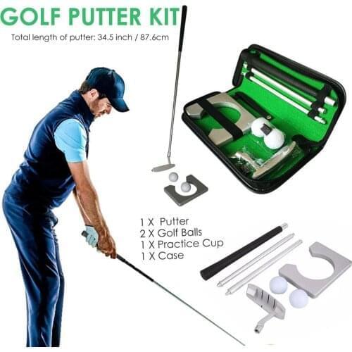Portable Golf Three-section Assembly Putter Putting Trainer DriverGolf Putter Club Portable Putting Tool
