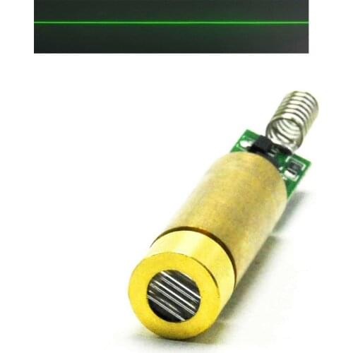 Industrial Brass 532nm 5mW-10mW Line 3V-3.7V Green Laser Diode Lazer Module