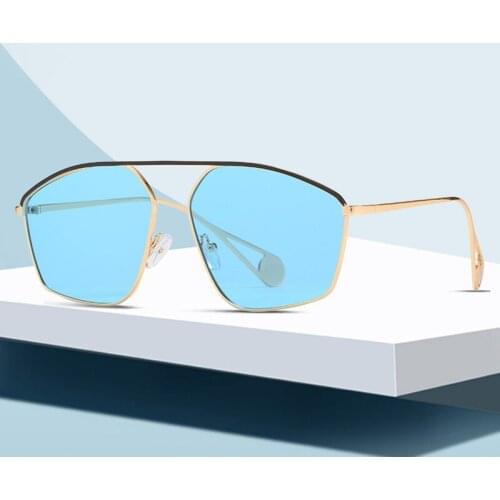 ROSEBERRY 2021 Sunglasses For Women And Men Band Design Metal Fashion Square Ocean Piece Large Frame All-match Glasses UV400