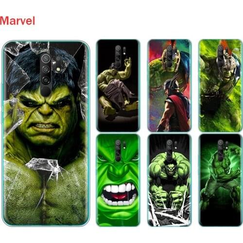 Silicone Cover Marvel Hulk Avengers For Xiaomi Redmi Note 10 10S 9 9S Pro Max 9T 8T 8 7 6 5 Pro 5A Phone Case
