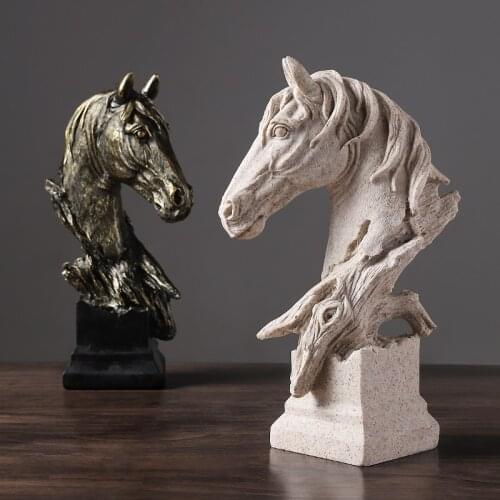 Resin Sculpture Horse Simple Style Home Sculpture Crafts Wine Cabinet Decoration