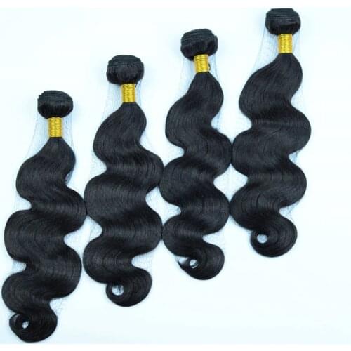 Free Shipping! Adorable Synthetic Hair Extension Weave Bundles Hair -Body Wave 10-26inch Heat Resistant Natural Black Single