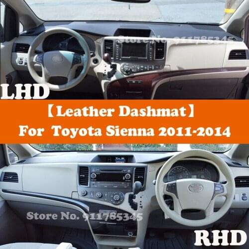 Suede Leather Dashmat Accessories Car-Styling Dashboard Covers Pad Sunshade For Toyota Sienna XLE AWD ASL L3 XL30 GSL 2011-2014