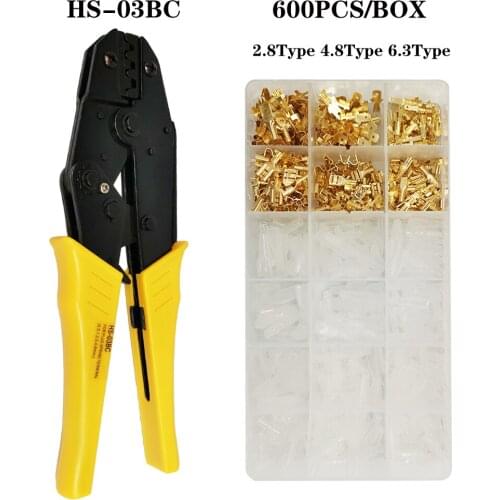 Crimping tools HS-03BC Pliers for 2.8 4.8 6.3 VH3.96/Tube/Insulation Terminals Kit Multifunctional Electrical Medium-size Clamp