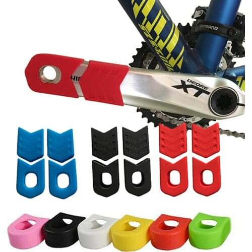 1Pair Bicycle Crank Arm Protector Cover Universal Road Mountain Bike Crank Protective Cap Silicone Bicycle Accessoeies