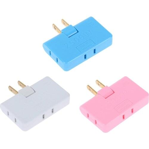 1 Piece Of Rotatable Socket Converter One In Three 180 Degree Extension Plug Multi Plug Mini Slim Wireless Outlet Adapter