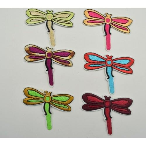 120pcs Dragonfly Embroidery Iron On Applique Patches for DIY craft sewing