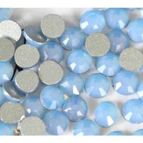 2018 New arrival Blue Opal Non hot fix Nail Rhinestones Crystal swarovsky Glue On Rhinestones Loose Strass for Nails Acessories