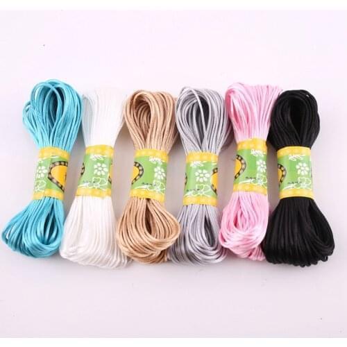 Bite Bites 5PC 20M/Lot Satin Cord 1mm DIY String Nylon Rope Accessary&Findings Baby Silicone Teething Bead Necklace Baby Teether