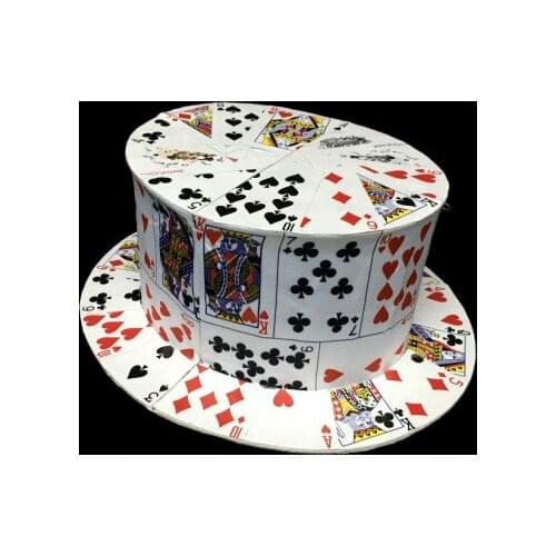 Card Fan To Card Top Hat (Upgraded Version) Stage Magic Tricks,Magic Accessories,Comedy,Illusions,Gimmick