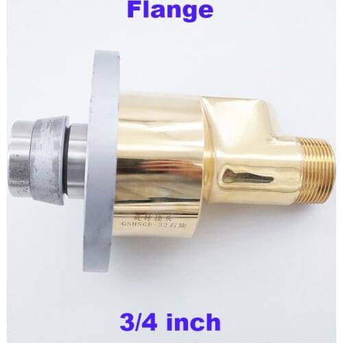 HS-GF20-8 Left/Right-hand thread steam rotary joint hot cold water rotating connector flange 3/4-1/4 inch brass swivel fitting