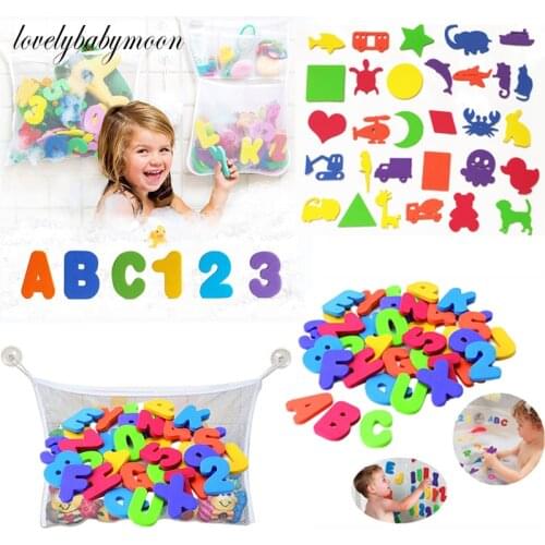 Bathtub Bathroom Toys Animals Alphanumeric Letter Puzzle BathToys EVA Education Learning Foam Fish Water Bathing buble Float Toy