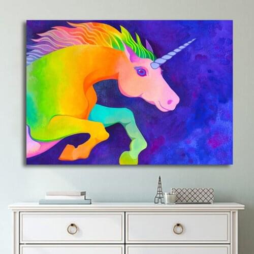 ArtSailing Unicorn by Rachel Rosenkoetter HD print 1 piece canvas art Decoration Poster Wall Pictures For Living Room CU-3392C