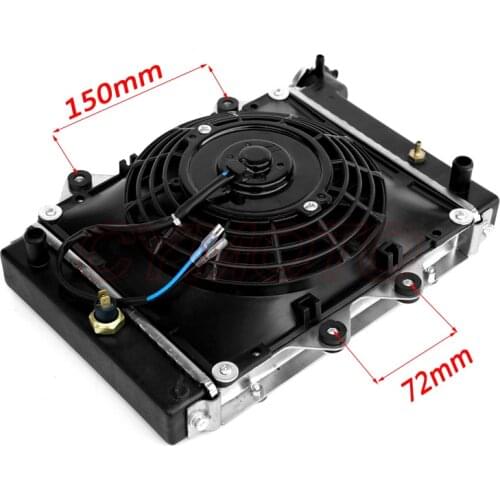ATV Water Cooling Engine Cooler Radiator Cooling + Fan for 150cc 250cc PIT Quad Dirt Bike Dune Buggy Motorcycle 4 Wheel