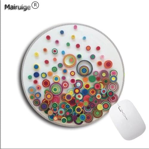 Mairuige Top Quality Personality Colourful Circle High Speed New Mousepad Size for 200x200x2mm and 220x220x2mm Round Mousemats