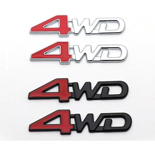 3D Metal Sticker 4WD Emblem Badge Decals for GMC Canyon Sierra Yukon Chevrolet Silverado Colorado Tahoe Suburban