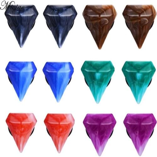 Miqiao 2 Pcs Hot Selling European and American Alternative Piercing Jewelry Acrylic Double Color Closing Ear 6mm-20mm