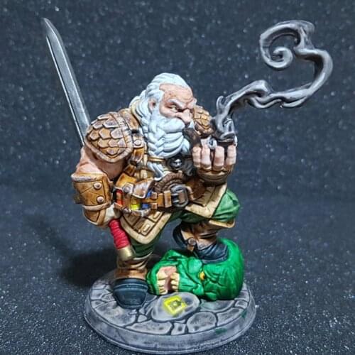 38mm 56mm Resin Model Dwarf Hunter Figure Unpainted No Color