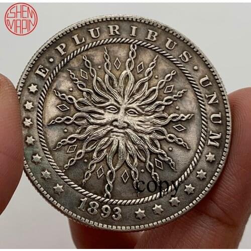 The Sea King 1893 Hobo Nickel Copy Coin Morgan Dollar Copper Coins Collectibles Challenge Coin