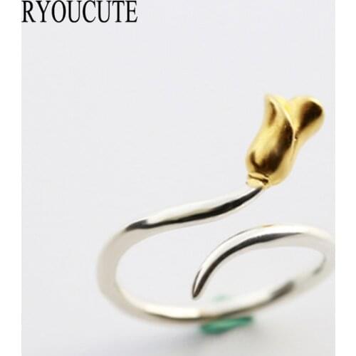 New Arrivals Silver Color Flower Rings for Women Adjustable Size Large Open Rings Party Gifts