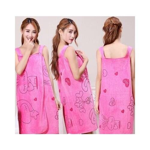 New Variety Bathrobes Can Wear Suspenders Bath Skirts Microfiber Thick Soft Absorbent Beach Towels Bath Towels