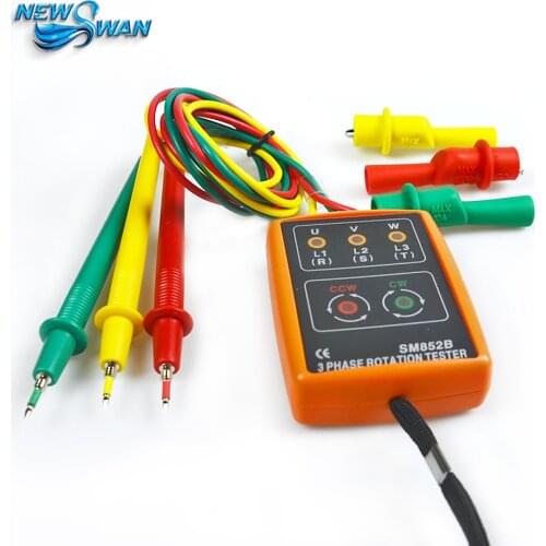 New 3 Phase Sequence Rotation Indicator Tester Dropshipping Phase Indicator Diagnostic-tool SM852B