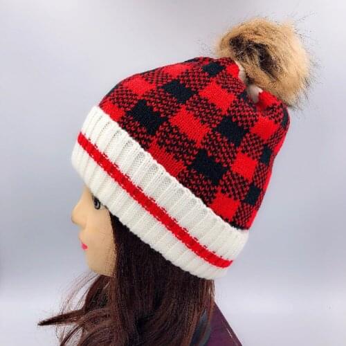 Autumn and Winter Christmas Childrens Knitted Hat Winter Warm Baby Woolen Hat for Kids Adults