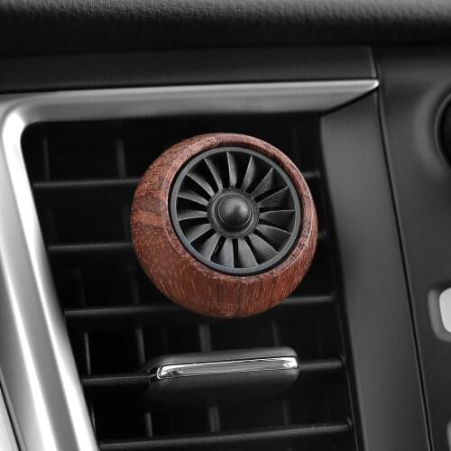 Car Fragrance Diffuser Air Freshener Vent Clip Wooden Car Aromatherapy Essential Oil Diffuser Purifier with 3 Refill Oil Pad3