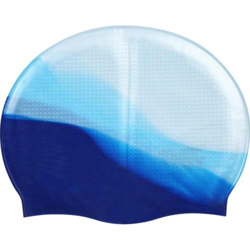 Swimming Caps Elastic Waterproof Silicone Protect Ears Swimming Cap Free Size For Adults Long Hair Sports Swim Pool Hat