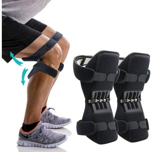 Joint Support Knee Pads Powerful Rebound Spring Force Adjustable Bi-Directional Straps for Joint Pain Relief
