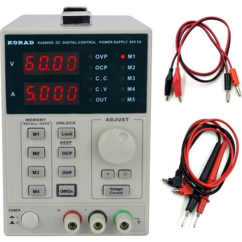 KORAD KA6005D -Precision Variable Adjustable 60V, 5A DC Linear Power Supply Digital Regulated Lab Grade