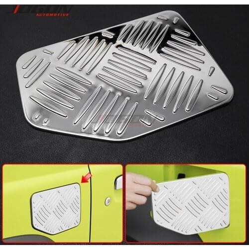 S.Steel Silver Car Fuel Tank Cap Gas Oil Protect Decoration Cover Trim For Suzuki Jimny JB64 JB74 2019 2020 Car Accessories