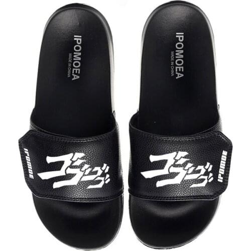 Unisex Anime Bizarre Adventure Jonathan Joestar Kujo Jotaro soft bottom PVC Casual buckle slippers babouche sandals Slides