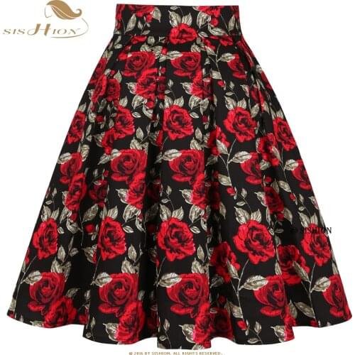 SISHION Women Pleated Skirts High Waist Plus Size Casual Streetwear All-match Korean Novelty Daily Skater Midi Skirt SS0012