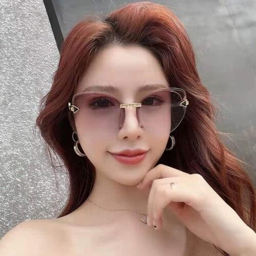 Polygon Sunglasses For Women Metal Frame Coated Eyeglasses Decoration Eyewear Internet Celebrity Recommend Summer Sun Glasses