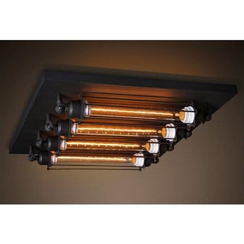 Creative Vintage Industrial Black Iron Led Ceiling Lights For Home Coffee Bar Restaurant Kitchen Ceiling Lamp Lighting Fixture