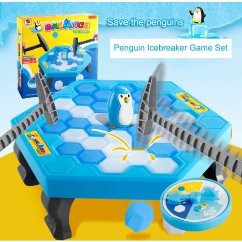 Hot Selling 1 Set Funny Penguin Trap Interactive Indoor Save Penguin Trap Ice Breaker Game Block Toy Funny Children Kids Gift