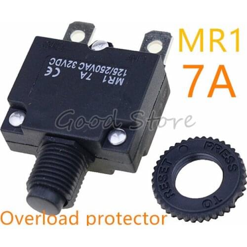 1pcs thermal switch circuit breaker overload protector MR1 7A 125/250VAC 32VDC overload switch