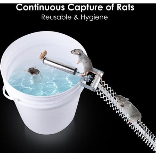 2Pcs Auto Mouse Traps Household Rolling Stick Rat Catcher Mousetrap Stainless Steel Auto Pest Mice Control Rodent Bait Killer