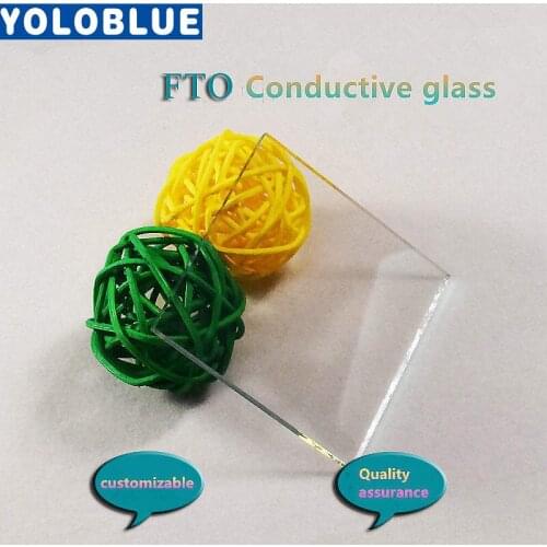 20 pcs FTO conductive glass 14 ohms 50*50*2.2mm (FTO) Coated Glass