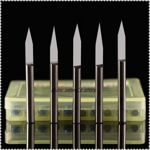 3.175mm 1/8'' 30 Degree 0.1--1.5mm 3001--3015 CNC Machine Milling Cutter Bits Wood Cutter Engraving Machine Tool