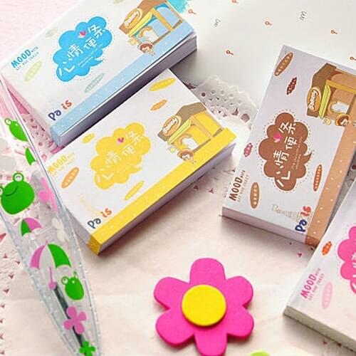 3pcs BZNVN JC02 South Korea stationery creative cartoon mood notes this mini cute mood note 80